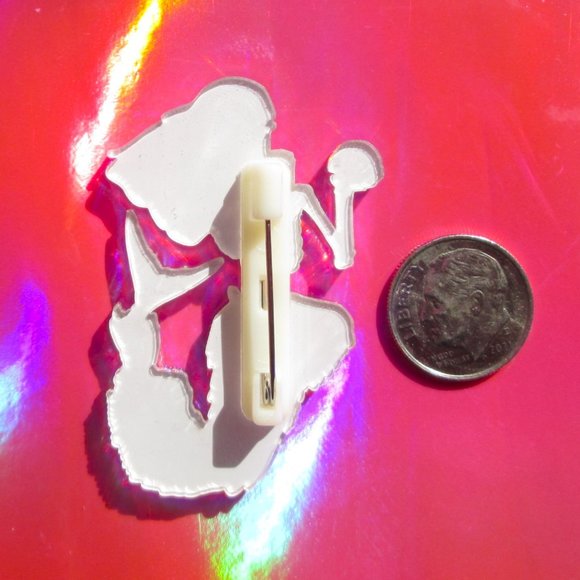 goth zombie pin mermaid jewelry hipster spooky halloween - Picture 2 of 2